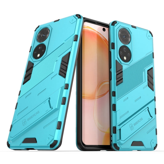 For Honor 50 Punk Armor 2 in 1 PC + TPU Shockproof Case with Invisible Holder(Blue) - Honor Cases by buy2fix | Online Shopping UK | buy2fix