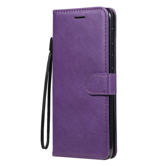 For Motorola Moto G50 Solid Color Horizontal Flip Protective Leather Case with Holder & Card Slots & Wallet & Photo Frame & Lanyard(Purple) by buy2fix