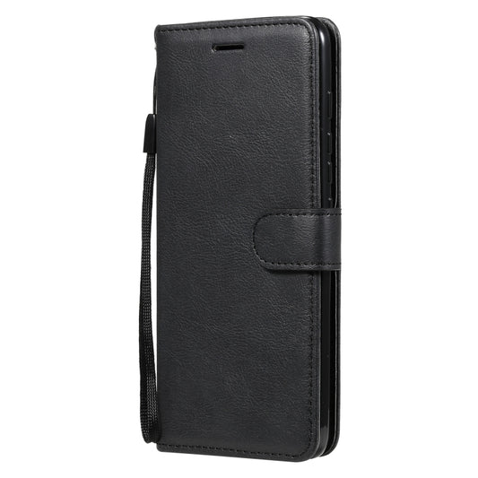 For Motorola Moto G50 Solid Color Horizontal Flip Protective Leather Case with Holder & Card Slots & Wallet & Photo Frame & Lanyard(Black) by buy2fix