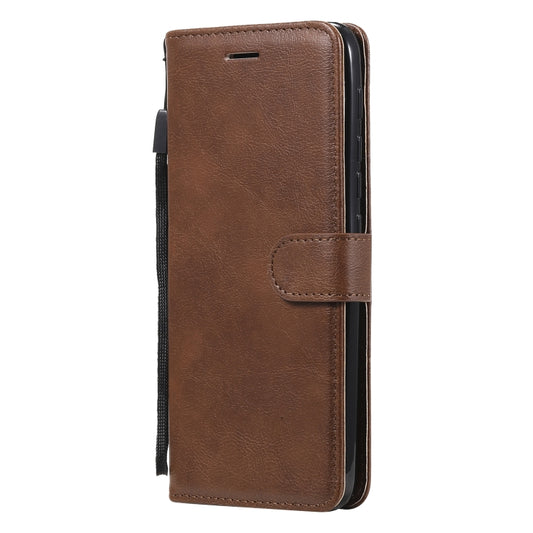 For Motorola Moto G10 / G30 Solid Color Horizontal Flip Protective Leather Case with Holder & Card Slots & Wallet & Photo Frame & Lanyard(Brown) by buy2fix