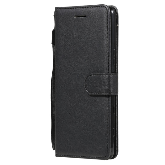 For Sony Xperia 5 III Solid Color Horizontal Flip Protective Leather Case with Holder & Card Slots & Wallet & Photo Frame & Lanyard(Black) by buy2fix