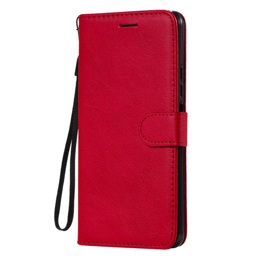 For Xiaomi Mi 11 Lite Solid Color Horizontal Flip Protective Leather Case with Holder & Card Slots & Wallet & Photo Frame & Lanyard(Red) by buy2fix
