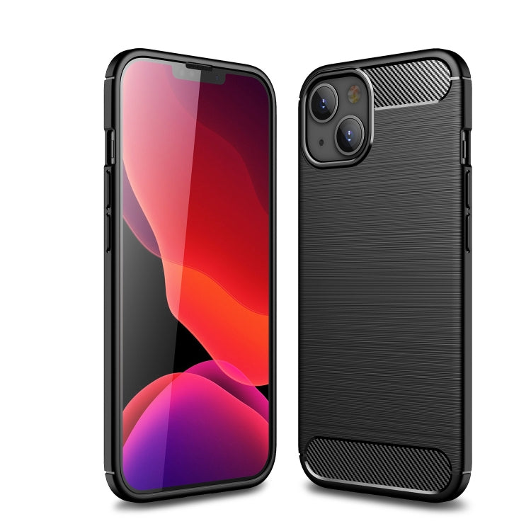 For iPhone 13 mini Brushed Texture Carbon Fiber TPU Case (Black) - iPhone 13 mini Cases by buy2fix | Online Shopping UK | buy2fix