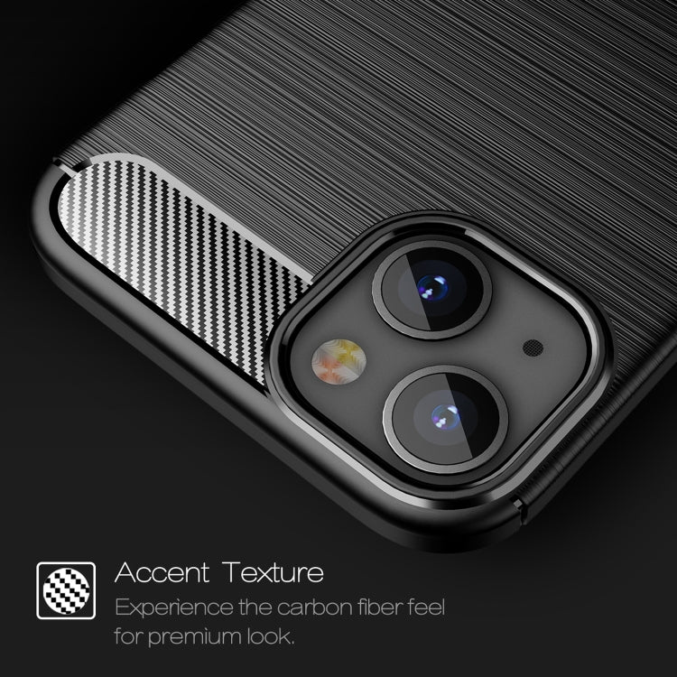 For iPhone 13 mini Brushed Texture Carbon Fiber TPU Case (Black) - iPhone 13 mini Cases by buy2fix | Online Shopping UK | buy2fix