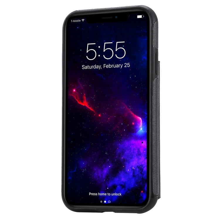 For iPhone 11 Solid Color Double Buckle Zipper Shockproof Protective Case(Black) - iPhone 11 Cases by buy2fix | Online Shopping UK | buy2fix