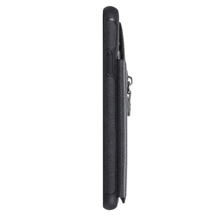 For iPhone 11 Solid Color Double Buckle Zipper Shockproof Protective Case(Black) - iPhone 11 Cases by buy2fix | Online Shopping UK | buy2fix