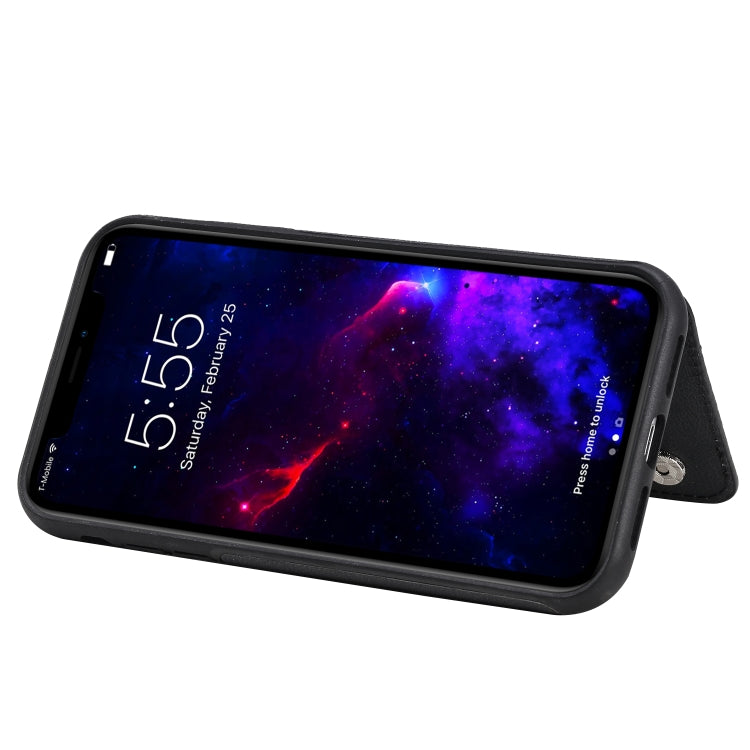 For iPhone 11 Solid Color Double Buckle Zipper Shockproof Protective Case(Black) - iPhone 11 Cases by buy2fix | Online Shopping UK | buy2fix