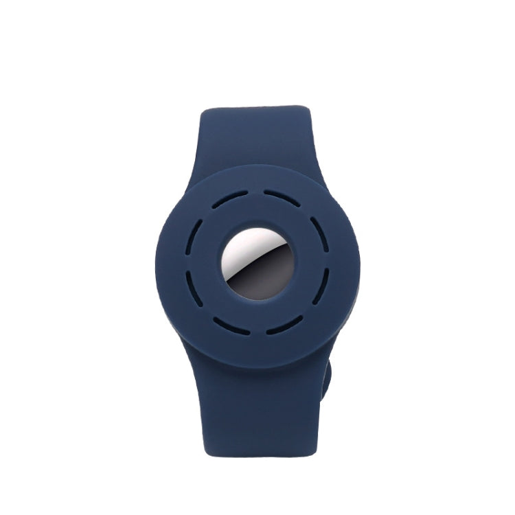 Anti-scratch Shockproof Silicone Bracelet Strap Protective Cover Case For AirTag(Dark Blue) - Other by buy2fix | Online Shopping UK | buy2fix