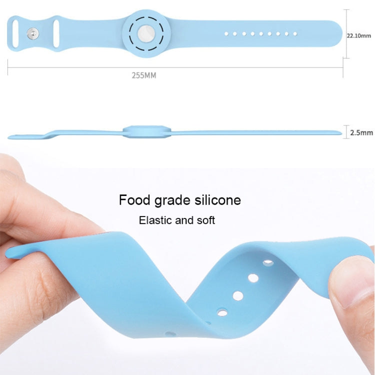 Anti-scratch Shockproof Silicone Bracelet Strap Protective Cover Case For AirTag(Denim Blue) - Other by buy2fix | Online Shopping UK | buy2fix