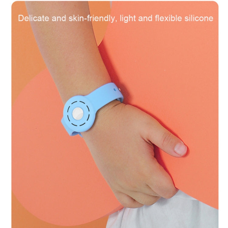 Anti-scratch Shockproof Silicone Bracelet Strap Protective Cover Case For AirTag(Denim Blue) - Other by buy2fix | Online Shopping UK | buy2fix