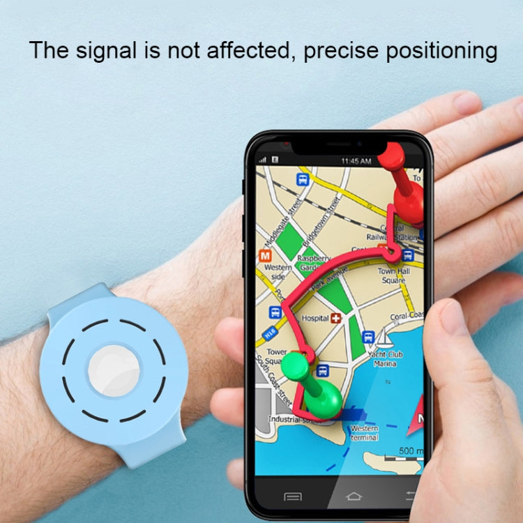 Anti-scratch Shockproof Silicone Bracelet Strap Protective Cover Case For AirTag(Pink) - Other by buy2fix | Online Shopping UK | buy2fix
