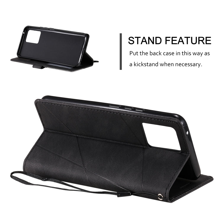 For OPPO Realme 8 4G Skin Feel Splicing Horizontal Flip Leather Case with Holder & Card Slots & Wallet & Photo Frame(Black) - Realme Cases by buy2fix | Online Shopping UK | buy2fix