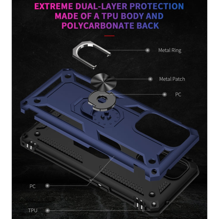 For OnePlus 9 Pro Shockproof TPU + PC Protective Case with 360 Degree Rotating Holder(Blue) - OnePlus Cases by buy2fix | Online Shopping UK | buy2fix