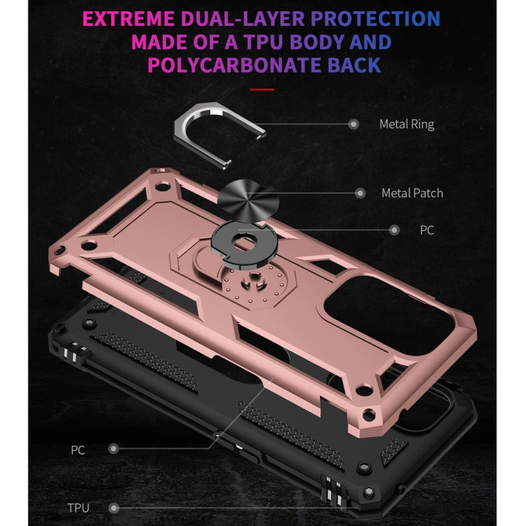 For OnePlus 9 Pro Shockproof TPU + PC Protective Case with 360 Degree Rotating Holder(Rose Gold) - OnePlus Cases by buy2fix | Online Shopping UK | buy2fix