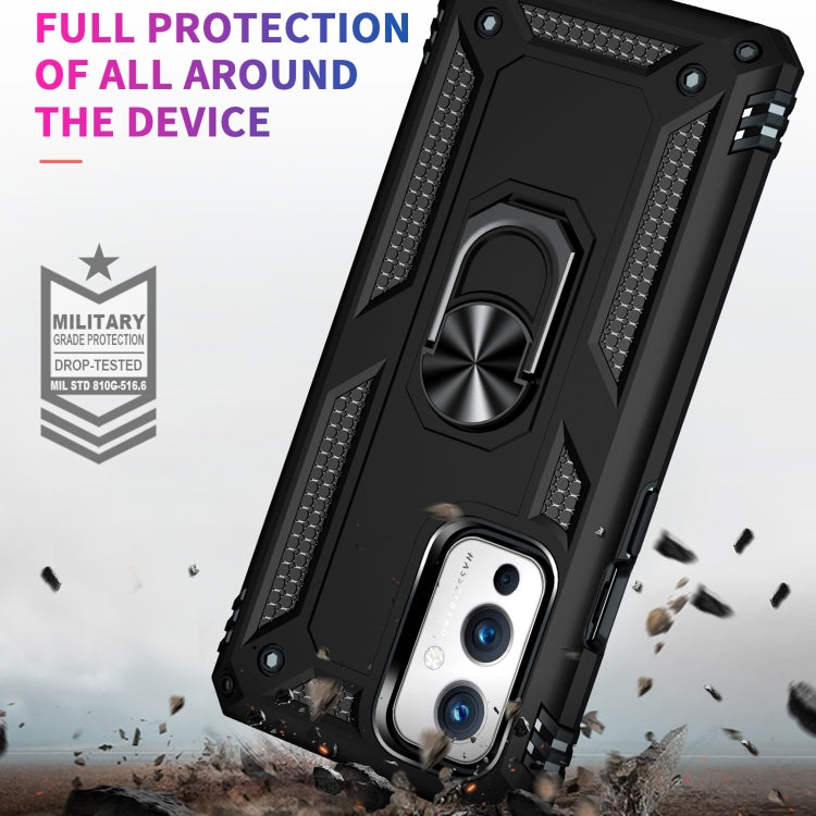 For OnePlus 9 Shockproof TPU + PC Protective Case with 360 Degree Rotating Holder(Black) - OnePlus Cases by buy2fix | Online Shopping UK | buy2fix