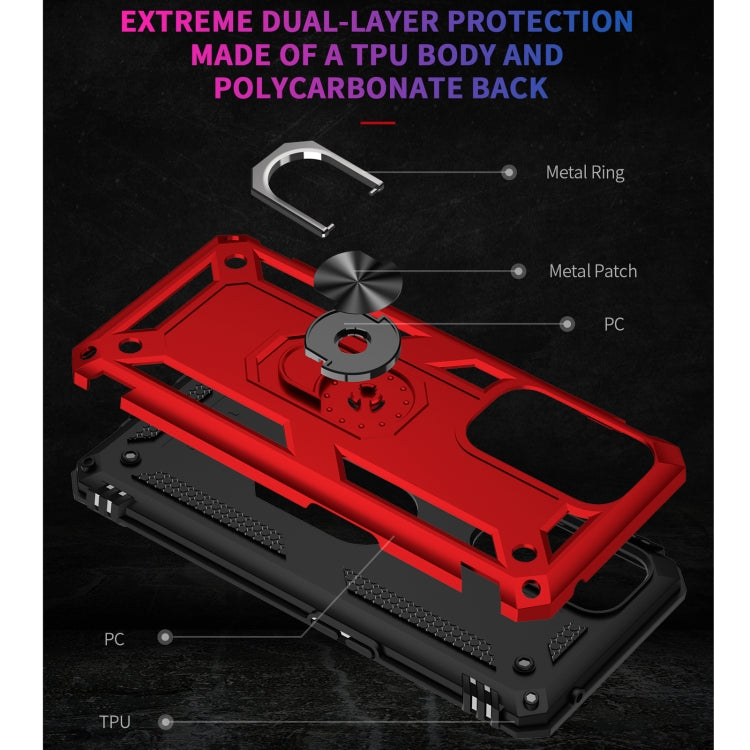 For OnePlus 9 Shockproof TPU + PC Protective Case with 360 Degree Rotating Holder(Red) - OnePlus Cases by buy2fix | Online Shopping UK | buy2fix