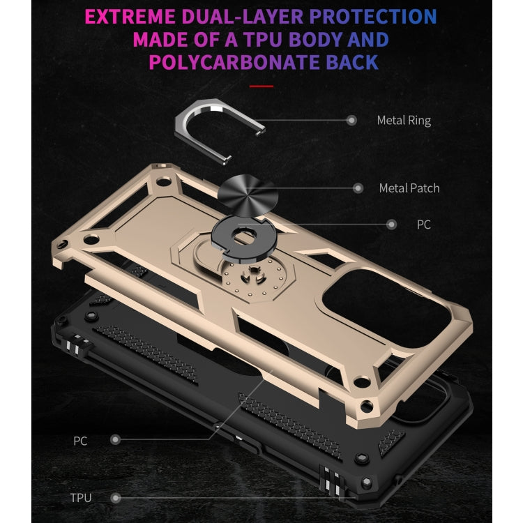 For OnePlus 9 Shockproof TPU + PC Protective Case with 360 Degree Rotating Holder(Gold) - OnePlus Cases by buy2fix | Online Shopping UK | buy2fix