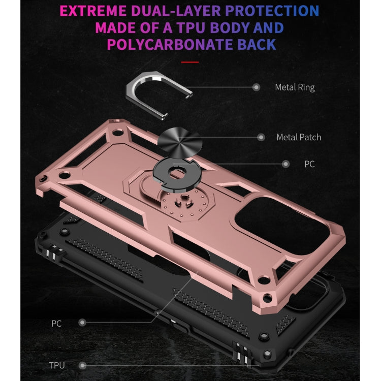 For OnePlus 9 Shockproof TPU + PC Protective Case with 360 Degree Rotating Holder(Rose Gold) - OnePlus Cases by buy2fix | Online Shopping UK | buy2fix