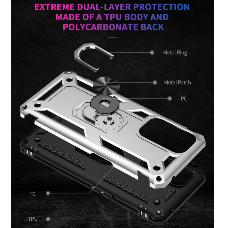 For OnePlus 9 Shockproof TPU + PC Protective Case with 360 Degree Rotating Holder(Silver) - OnePlus Cases by buy2fix | Online Shopping UK | buy2fix