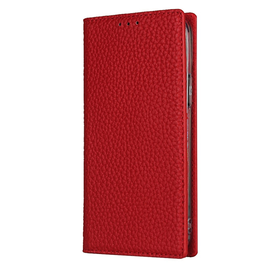 For iPhone 12 / 12 Pro Litchi Genuine Leather Phone Case(Red) by buy2fix