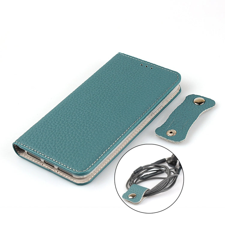 For iPhone 11 Litchi Genuine Leather Phone Case (Sky Blue) - iPhone 11 Cases by buy2fix | Online Shopping UK | buy2fix