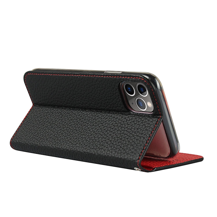 For iPhone 11 Pro Max Litchi Genuine Leather Phone Case (Black) - iPhone 11 Pro Max Cases by buy2fix | Online Shopping UK | buy2fix