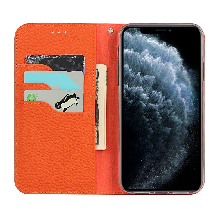 For iPhone 11 Pro Max Litchi Genuine Leather Phone Case (Dark Blue) - iPhone 11 Pro Max Cases by buy2fix | Online Shopping UK | buy2fix