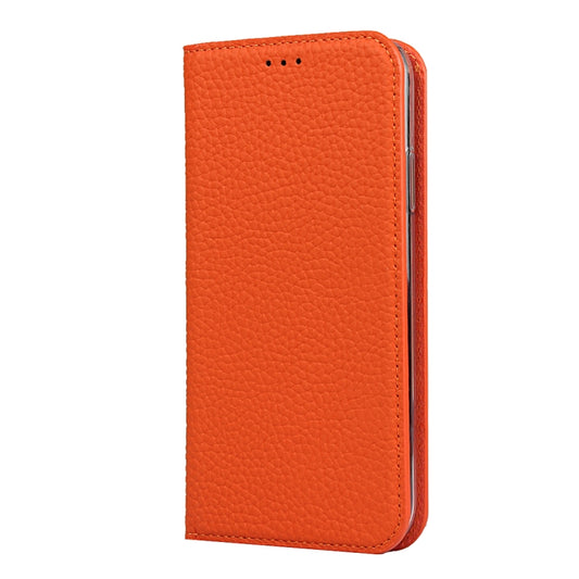 For iPhone 11 Pro Max Litchi Genuine Leather Phone Case (Orange) by buy2fix
