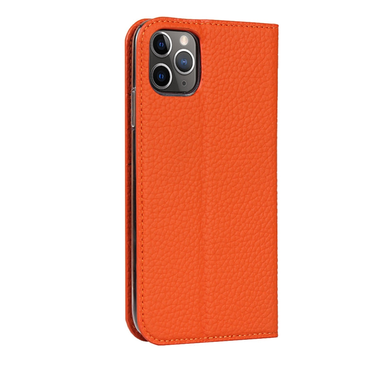 For iPhone 11 Pro Max Litchi Genuine Leather Phone Case (Orange) - iPhone 11 Pro Max Cases by buy2fix | Online Shopping UK | buy2fix