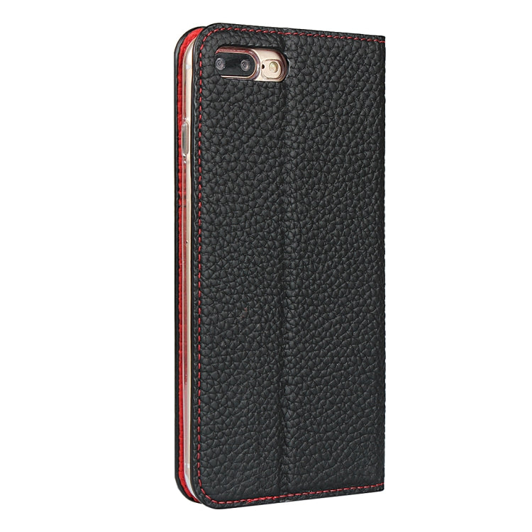 Litchi Genuine Leather Phone Case For iPhone 7 Plus / 8 Plus(Black) - More iPhone Cases by buy2fix | Online Shopping UK | buy2fix
