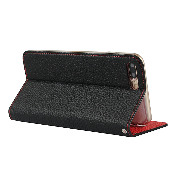 Litchi Genuine Leather Phone Case For iPhone 7 Plus / 8 Plus(Black) - More iPhone Cases by buy2fix | Online Shopping UK | buy2fix