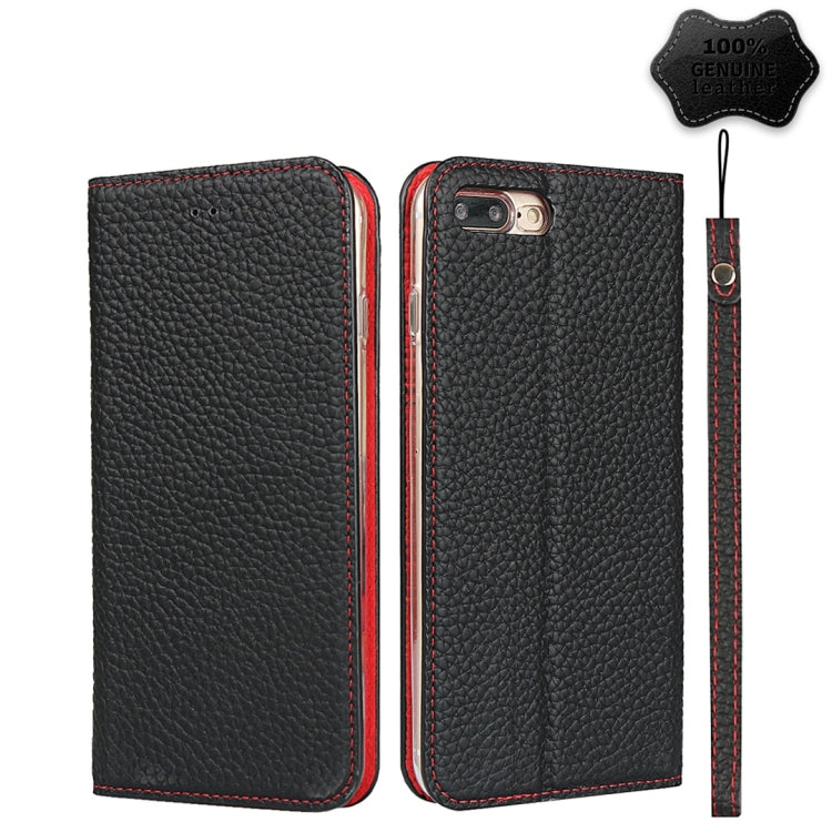 Litchi Genuine Leather Phone Case For iPhone 6 & 6s(Black) - More iPhone Cases by buy2fix | Online Shopping UK | buy2fix