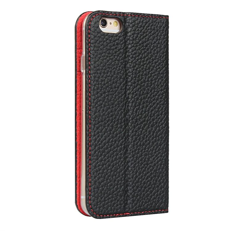 Litchi Genuine Leather Phone Case For iPhone 6 & 6s(Black) - More iPhone Cases by buy2fix | Online Shopping UK | buy2fix