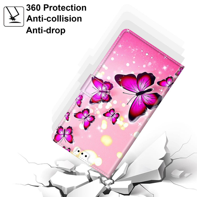 For Xiaomi Redmi 9C Voltage Coloured Drawing Magnetic Clasp Horizontal Flip PU Leather Case with Holder & Card Slots(C03 Gradient Pink Flying Butterflies) by buy2fix