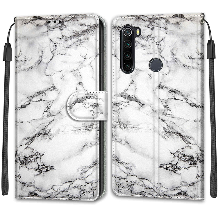 For Xiaomi Redmi Note 8 Voltage Coloured Drawing Magnetic Clasp Horizontal Flip PU Leather Case with Holder & Card Slots(C01 White Marble) - Xiaomi Cases by buy2fix | Online Shopping UK | buy2fix