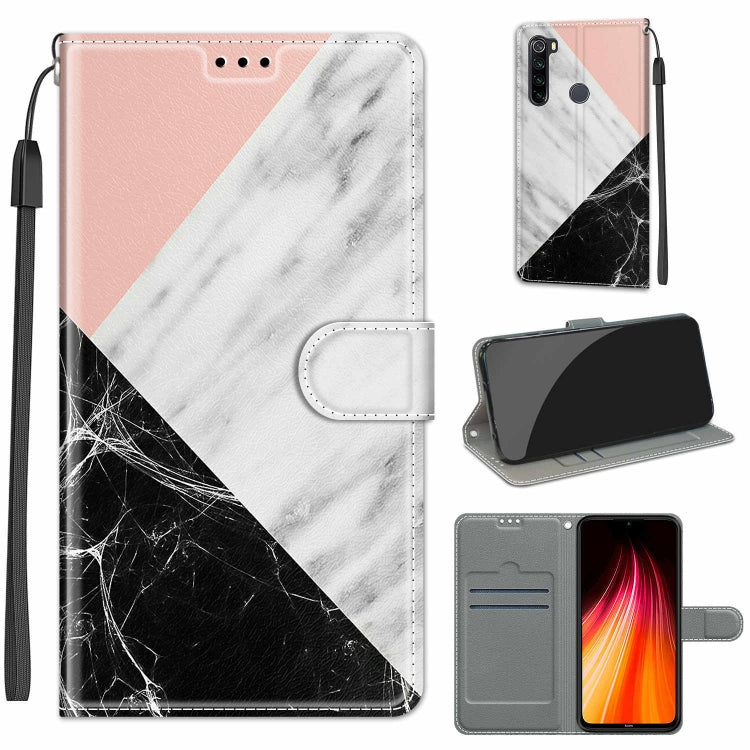 For Xiaomi Redmi Note 8 Voltage Coloured Drawing Magnetic Clasp Horizontal Flip PU Leather Case with Holder & Card Slots(C07 Pink White Black) - Xiaomi Cases by buy2fix | Online Shopping UK | buy2fix