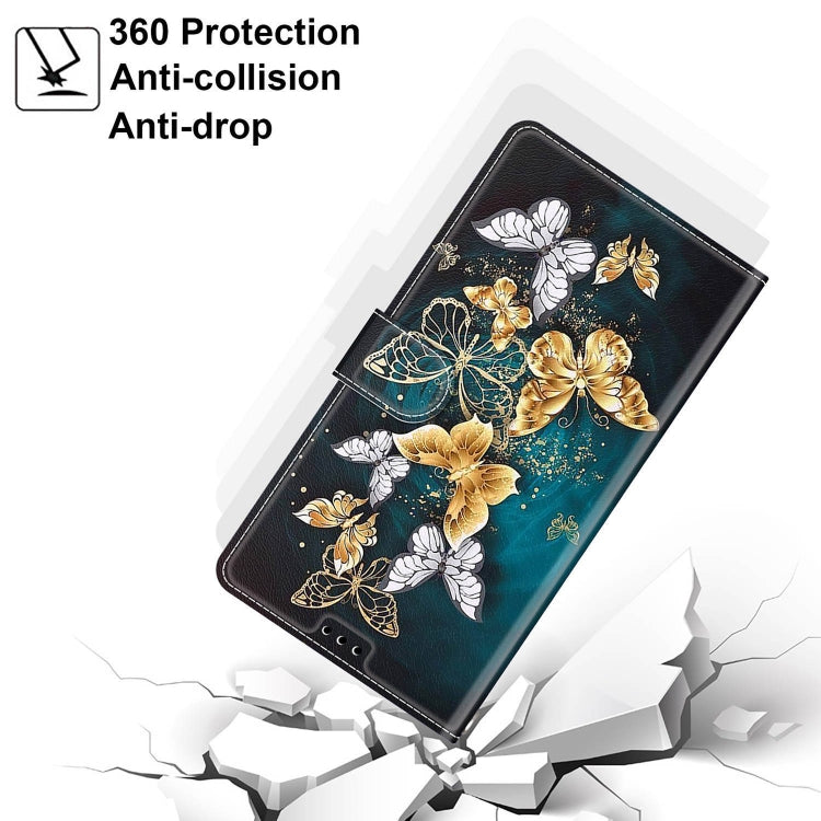 For Xiaomi Redmi Note 8 Voltage Coloured Drawing Magnetic Clasp Horizontal Flip PU Leather Case with Holder & Card Slots(C20 Gold Silver Flying Butterflies) by buy2fix
