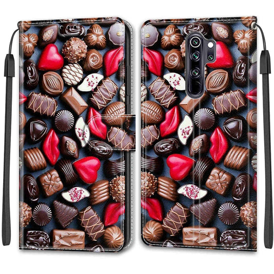 For Xiaomi Redmi Note 8 Pro Voltage Coloured Drawing Magnetic Clasp Horizontal Flip PU Leather Case with Holder & Card Slots(C06 Red Lip Chocolate) by buy2fix