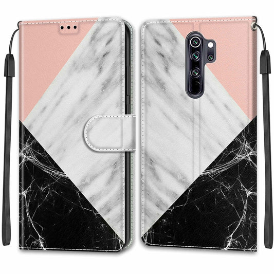 For Xiaomi Redmi Note 8 Pro Voltage Coloured Drawing Magnetic Clasp Horizontal Flip PU Leather Case with Holder & Card Slots(C07 Pink White Black) by buy2fix