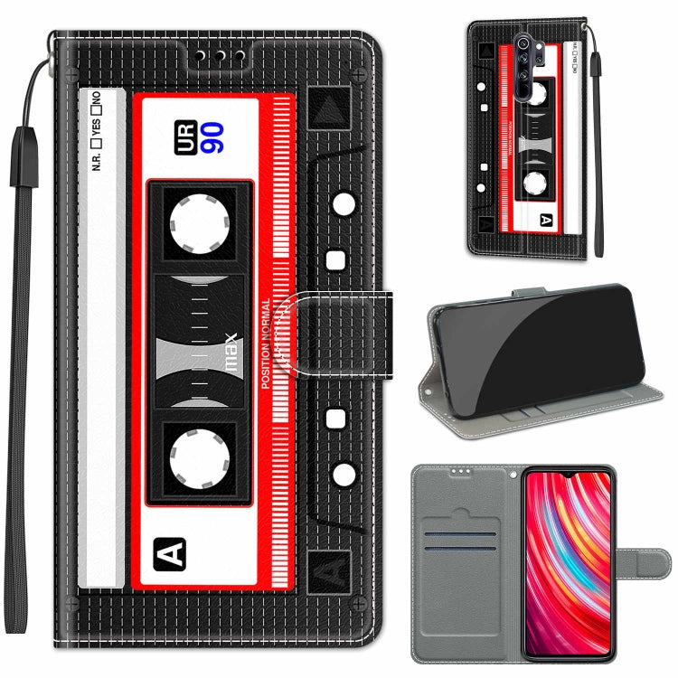 For Xiaomi Redmi Note 8 Pro Voltage Coloured Drawing Magnetic Clasp Horizontal Flip PU Leather Case with Holder & Card Slots(C10 Black Red Tape) - Xiaomi Cases by buy2fix | Online Shopping UK | buy2fix