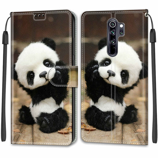 For Xiaomi Redmi Note 8 Pro Voltage Coloured Drawing Magnetic Clasp Horizontal Flip PU Leather Case with Holder & Card Slots(C18 Wood Board Panda) by buy2fix