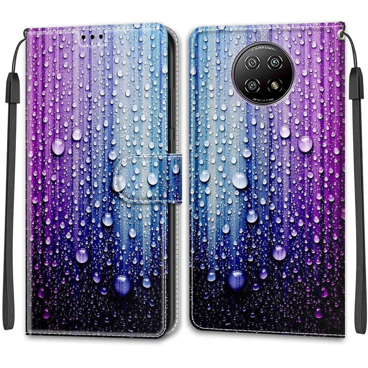 For Xiaomi Redmi Note 9 5G/ 9T Voltage Coloured Drawing Magnetic Clasp Horizontal Flip PU Leather Case with Holder & Card Slots(C05 Purple Blue Water Drops) - Xiaomi Cases by buy2fix | Online Shopping UK | buy2fix
