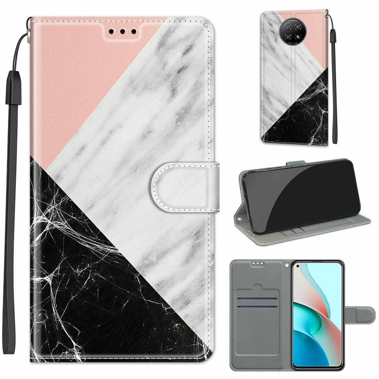 For Xiaomi Redmi Note 9 5G/ 9T Voltage Coloured Drawing Magnetic Clasp Horizontal Flip PU Leather Case with Holder & Card Slots(C07 Pink White Black) - Xiaomi Cases by buy2fix | Online Shopping UK | buy2fix