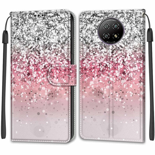 For Xiaomi Redmi Note 9 5G/ 9T Voltage Coloured Drawing Magnetic Clasp Horizontal Flip PU Leather Case with Holder & Card Slots(C13 Silver Pink Glitter) by buy2fix