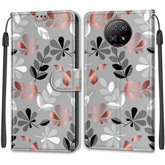 For Xiaomi Redmi Note 9 5G/ 9T Voltage Coloured Drawing Magnetic Clasp Horizontal Flip PU Leather Case with Holder & Card Slots(C19 Material Flower) by buy2fix