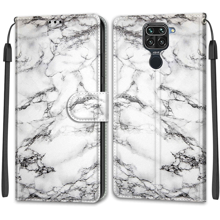 For Xiaomi Redmi Note 9/Redmi 10X 4G Voltage Coloured Drawing Magnetic Clasp Horizontal Flip PU Leather Case with Holder & Card Slots(C01 White Marble) - Xiaomi Cases by buy2fix | Online Shopping UK | buy2fix