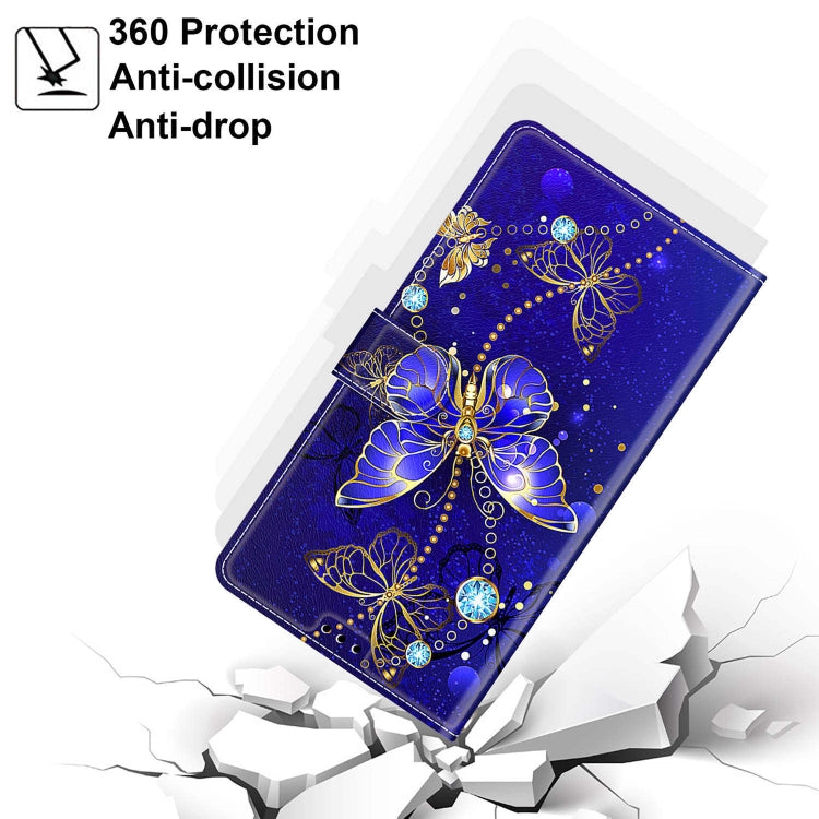 For Xiaomi Redmi Note 9/Redmi 10X 4G Voltage Coloured Drawing Magnetic Clasp Horizontal Flip PU Leather Case with Holder & Card Slots(C11 Blue Golden Chain Butterflies) - Xiaomi Cases by buy2fix | Online Shopping UK | buy2fix