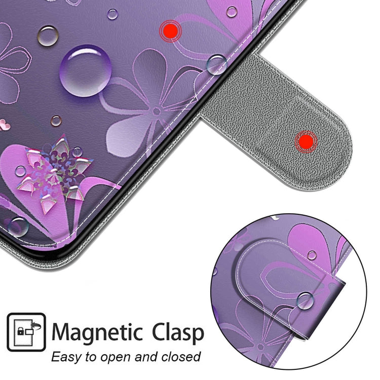 For Xiaomi Redmi Note 9/Redmi 10X 4G Voltage Coloured Drawing Magnetic Clasp Horizontal Flip PU Leather Case with Holder & Card Slots(C16 Water Drop Six Petal Flower) - Xiaomi Cases by buy2fix | Online Shopping UK | buy2fix