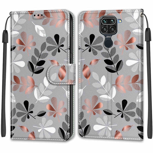 For Xiaomi Redmi Note 9/Redmi 10X 4G Voltage Coloured Drawing Magnetic Clasp Horizontal Flip PU Leather Case with Holder & Card Slots(C19 Material Flower) by buy2fix