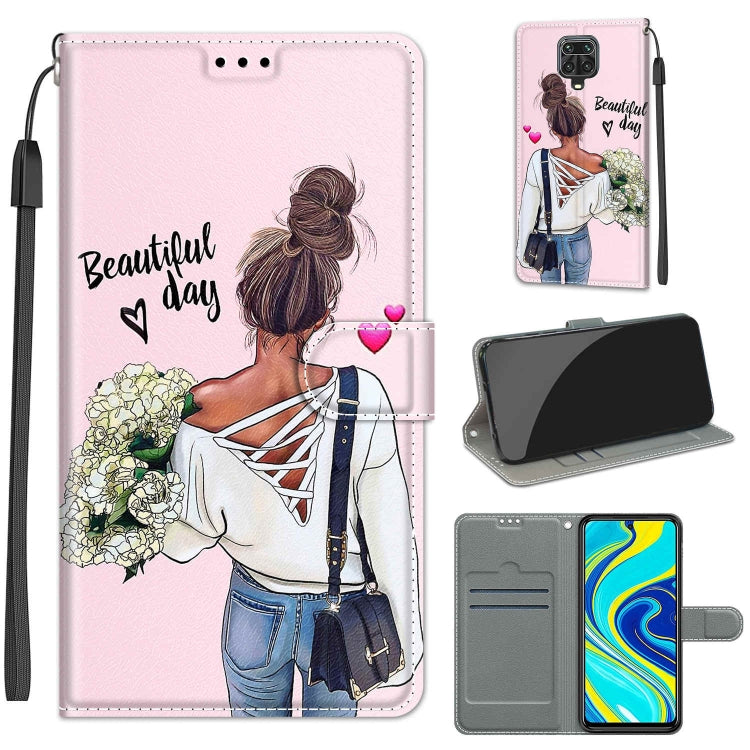 For Xiaomi Redmi Note 9S/9 Pro Voltage Coloured Drawing Magnetic Clasp Horizontal Flip PU Leather Case with Holder & Card Slots(C09 Hug Flower) - Xiaomi Cases by buy2fix | Online Shopping UK | buy2fix